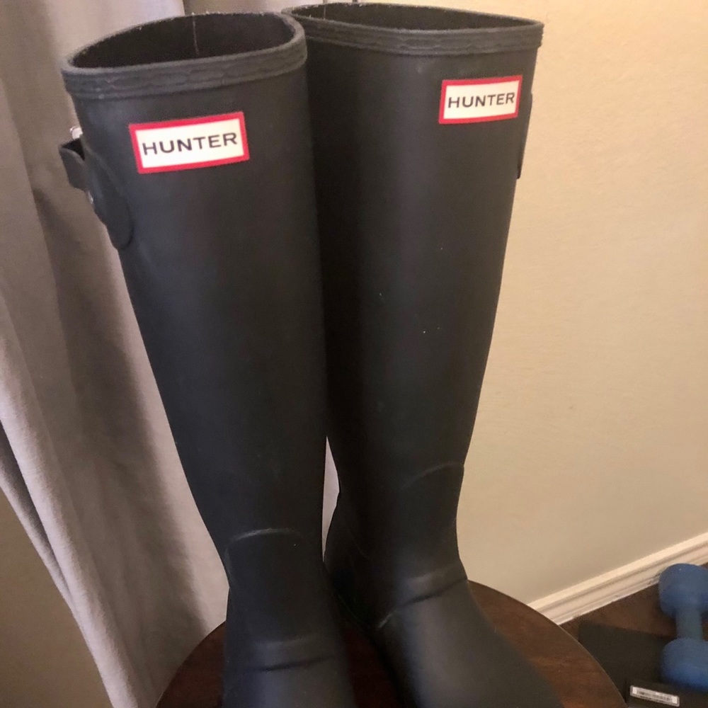 Black Hunter Boots size 10